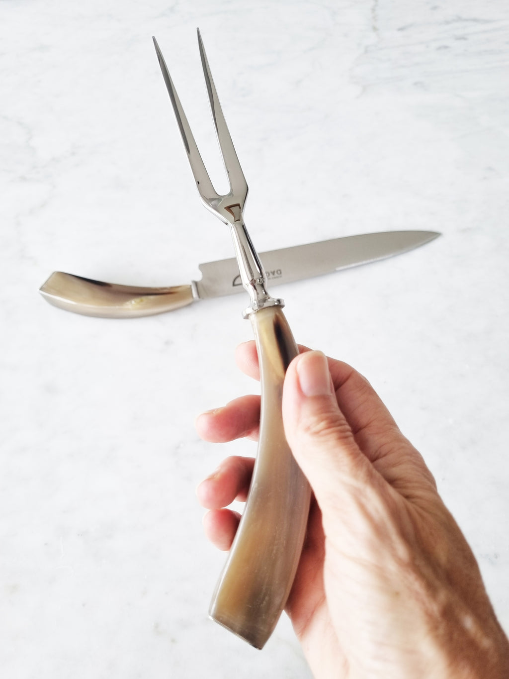 COW ANTLER CARVING SET - Vakiano