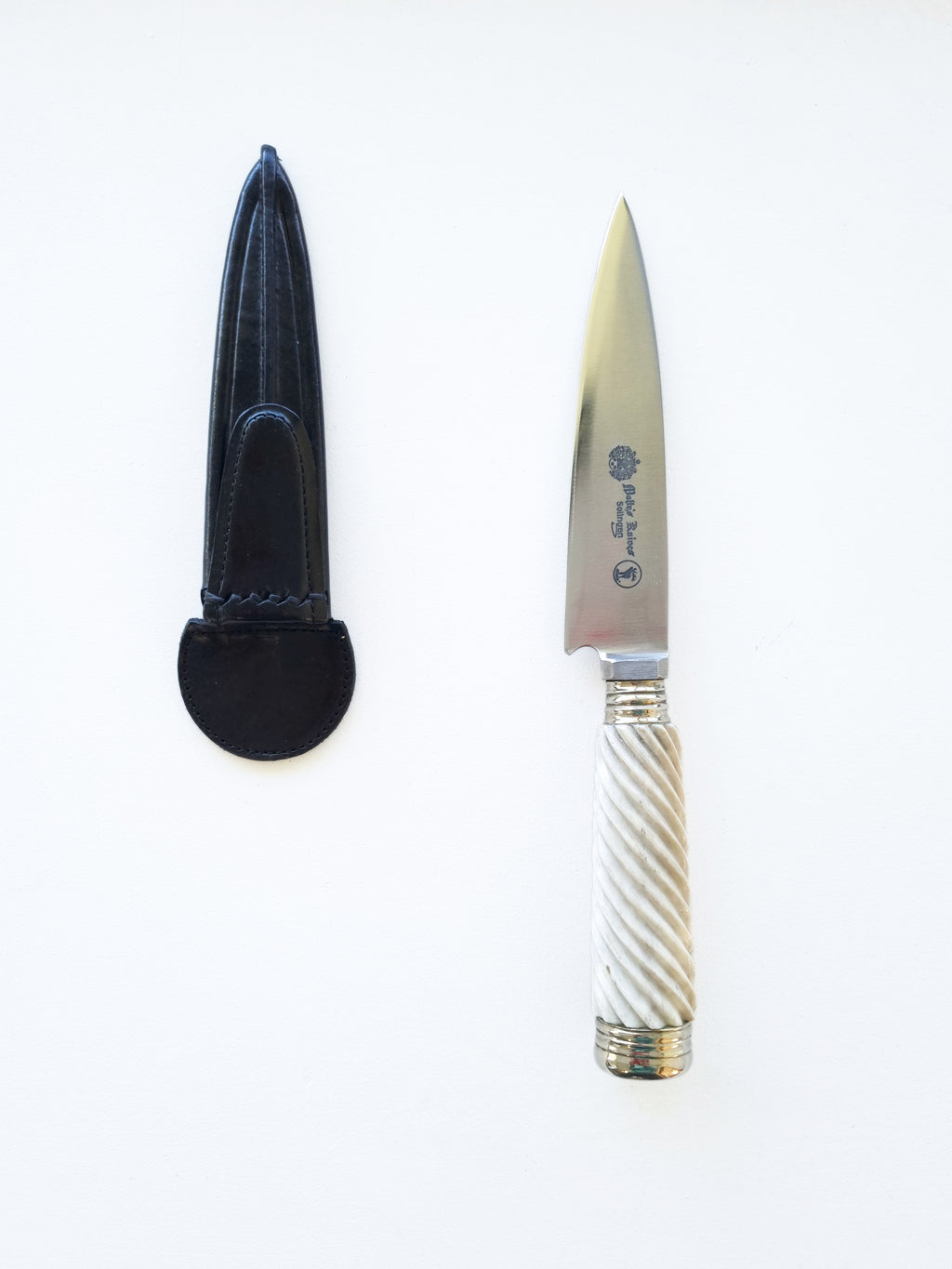 Axis Deer Handle with Silver Finish Knife - Vakiano