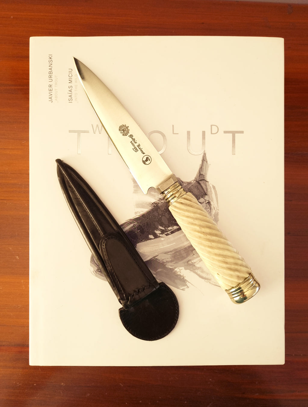 Axis Deer Handle with Silver Finish Knife - Vakiano