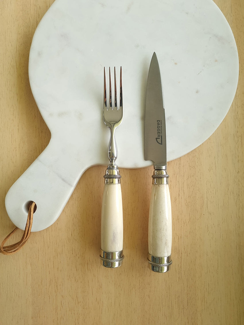 White bone Cutlery set - Vakiano