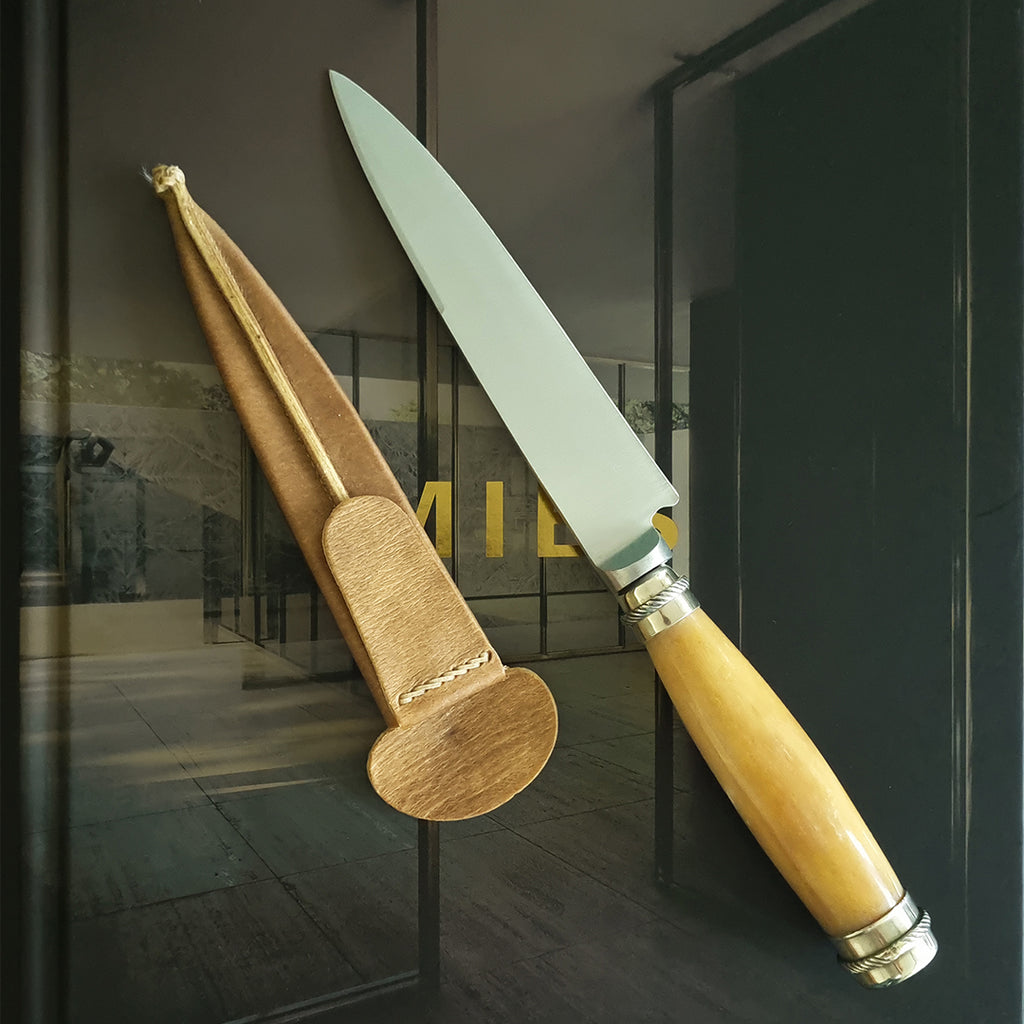 Handmade Potro Bone Knife with Leather Sheath - Vakiano